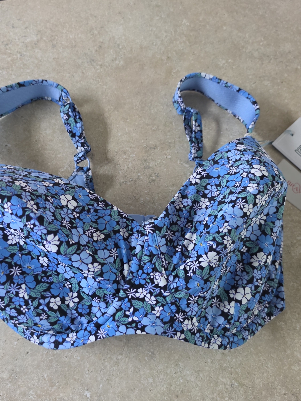 Panache Floral Underwire Bikini Top - Blue Floral